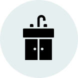 ｼｬﾝﾌﾟｰﾄﾞﾚｯｻｰ付独立洗面化粧台